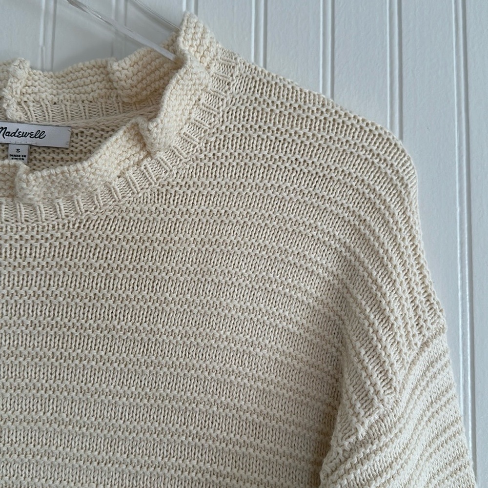 Madewell Ruffle-Neck Pullover Sweater - Picture 8 of 14